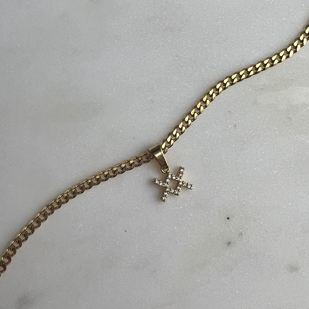 Zodiac Necklace - Cuban chain