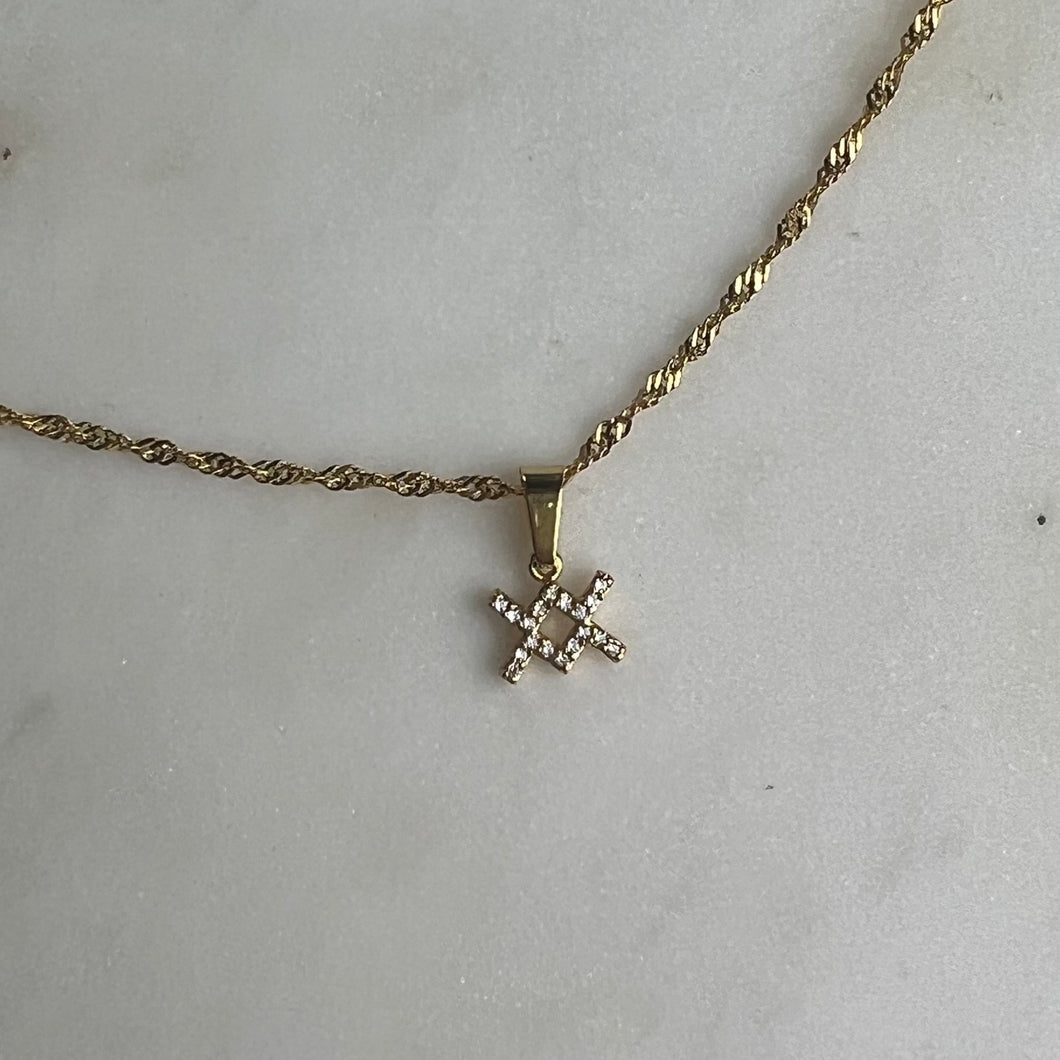 Zodiac Necklace - Waterfall chain
