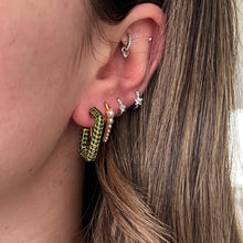 Load image into Gallery viewer, GLOWYBYCHLOE x VINX Demi Earrings (clear and green)
