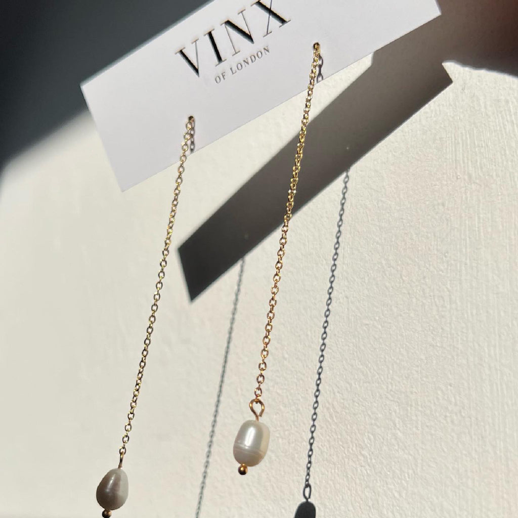 Drop Pearl Earrings
