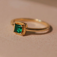 Load image into Gallery viewer, Emerald Square Ring
